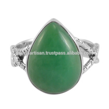 Natural Chrysoprase Gemstone 925 Sterling Silver Ring Jewelry